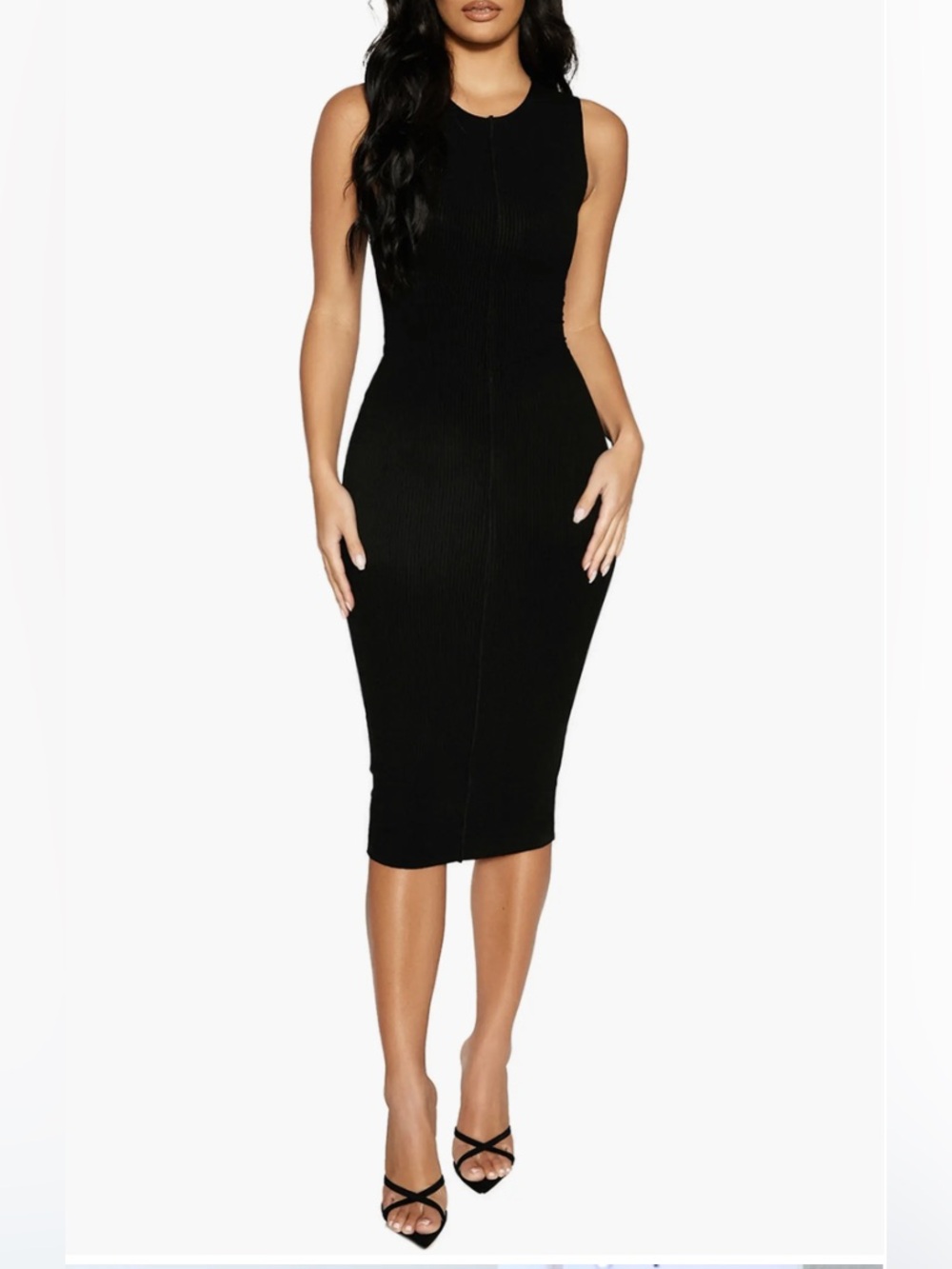 Naked Wardrobe All Snatched Up Sleeveless Body-Con Dress - Black